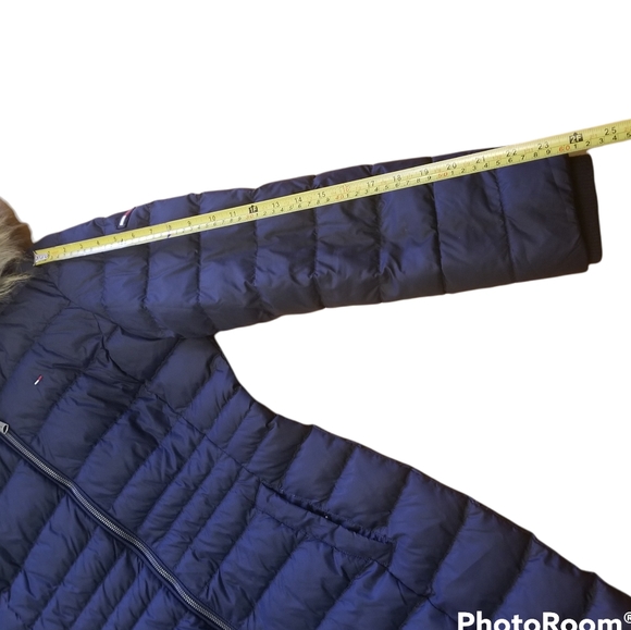 TOMMY HILFIGER puffy jacket . Large/blue. - Picture 4 of 11
